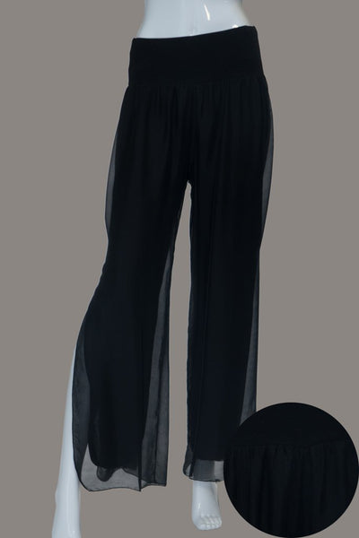 Imagine - Black Silk Gia Pant with Split 10IM2184