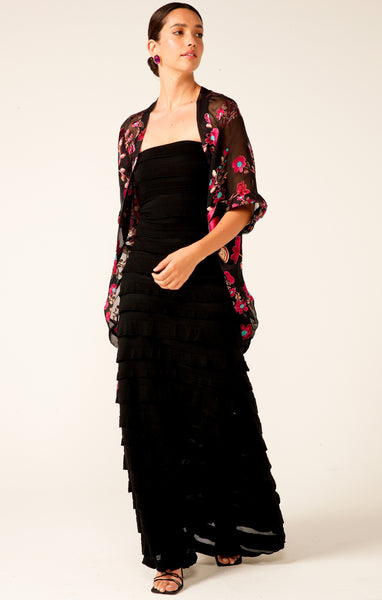 Sacha Drake Maddison Maxi Ruffle Dress - Black