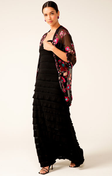 Sacha Drake Maddison Maxi Ruffle Dress - Black