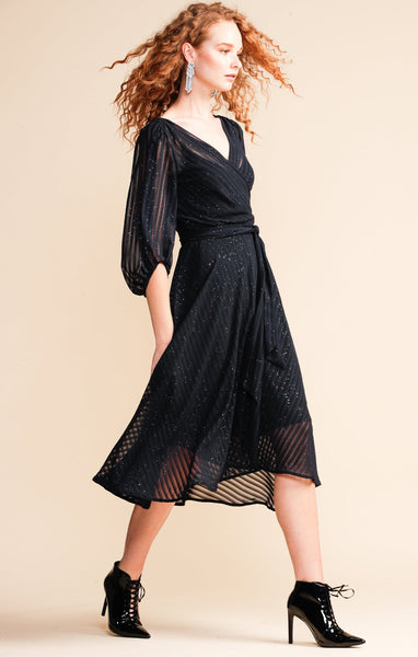 Sacha Drake - Vivienne Wrap Dress - Navy Sparkle