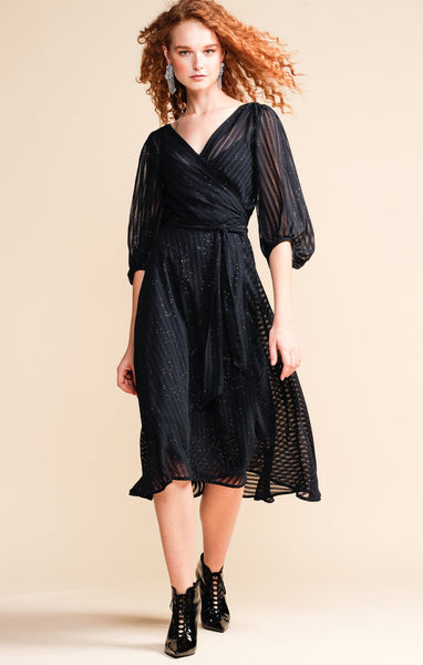 Sacha Drake - Vivienne Wrap Dress - Navy Sparkle