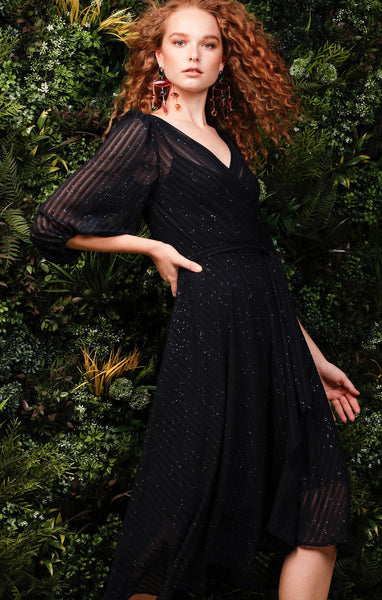 Sacha Drake - Vivienne Wrap Dress - Navy Sparkle