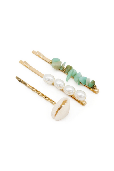 Morgan & Taylor - Aqua Ciello Hair Clip Set