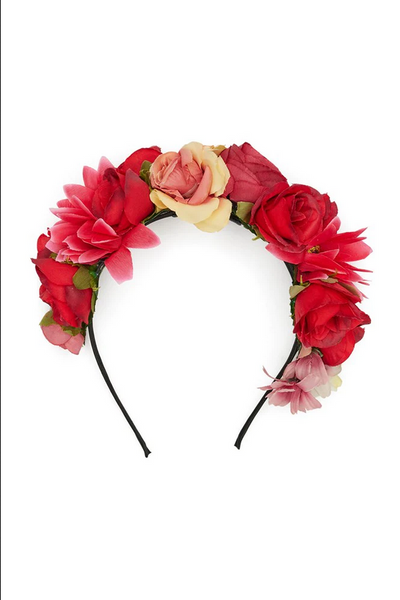 Morgan & Taylor - Floral Red Adelina Headband FS1026