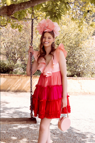 Morgan & Taylor - Pale Coral Cindy Fascinator FS400