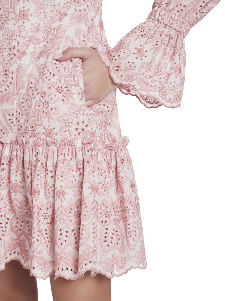 Moss & Spy - Blossom Frill Dress - Pink/Ivory