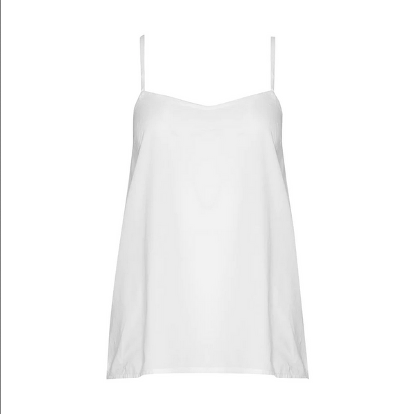 Naudic - Cotton Cami Tank Top - Moonbeam or White