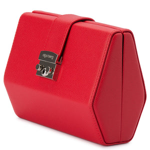 Olga Berg - Red HARRIET Hexagon Clutch OB4742