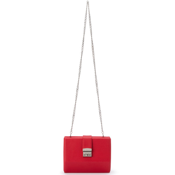 Olga Berg - Red HARRIET Hexagon Clutch OB4742