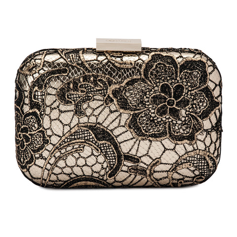 Olga Berg - Gold Gracie Metallic Lace Pod Bag - OB7372