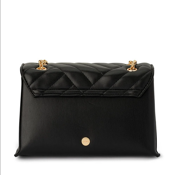 Olga Berg - Black CRESSIDA Quilted Shoulder Bag OB6447