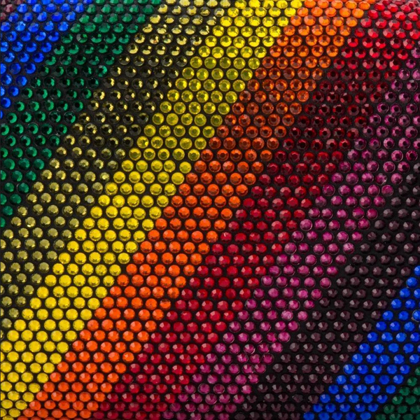 Olga Berg - Rainbow POT OF GOLD Hotfix Oval Clutch Bag - OB7455