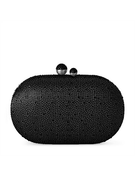 Olga Berg - Black BENTLEY Hotfix Clutch OB2089