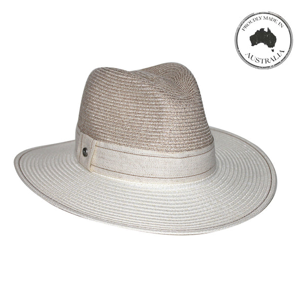 Canopy Bay by Deborah Hutton - Hat - Peta - Mix Camel Ivory