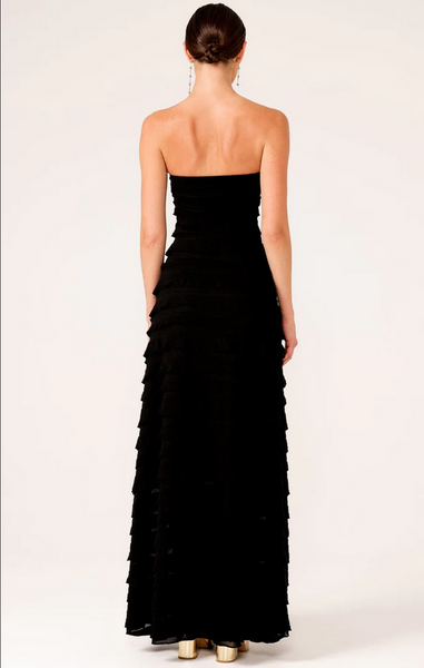 Sacha Drake Maddison Maxi Ruffle Dress - Black