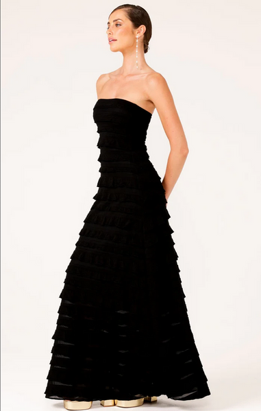 Sacha Drake Maddison Maxi Ruffle Dress - Black