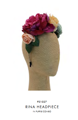 Morgan & Taylor - Floral Purple Combo Rina Headband FS1027